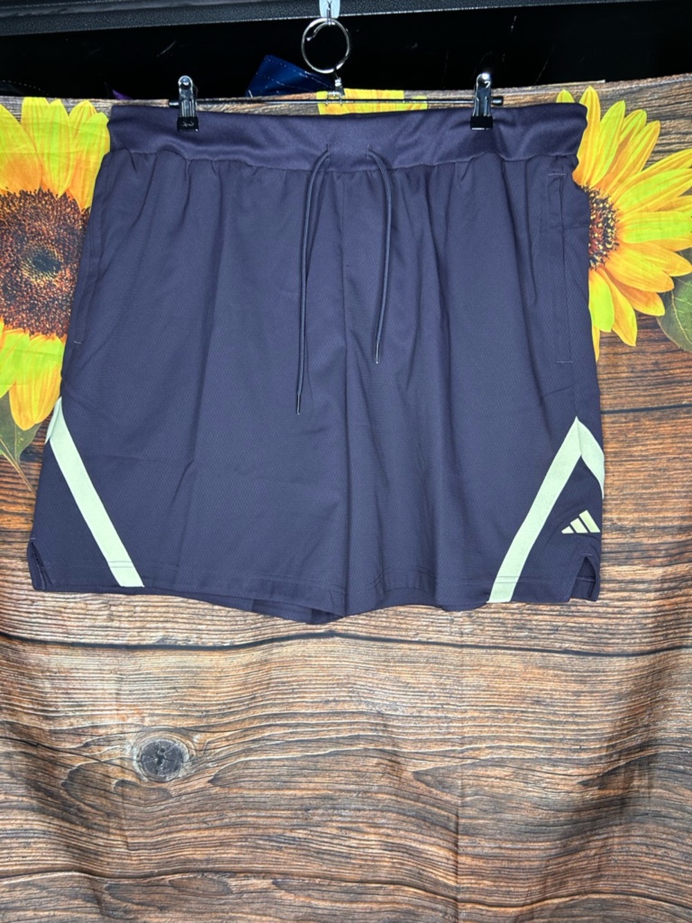 adidas Navy Men's Athletic Shorts with Light Reflective Accents
